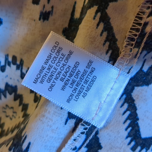 Trixxi Size 11 Blue & Cream Aztec Spaghetti‎ Strap Dress - Picture 8 of 9
